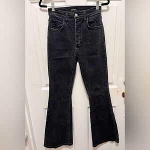 Favorite Daughter The Valentina Boulder  Black Flared Jeans Size 26